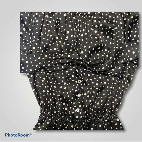 Max Studio Dress Black/ White Polka Dots Sz. SMALL - Picture 7 of 12